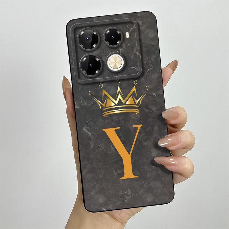 Phone Case For Infinix Note 40 4G X6853 Note 40 Pro Plus X6851B 40 Pro 4G X6850 5G X6851 Fashion Letters Matte Soft Cover Funda