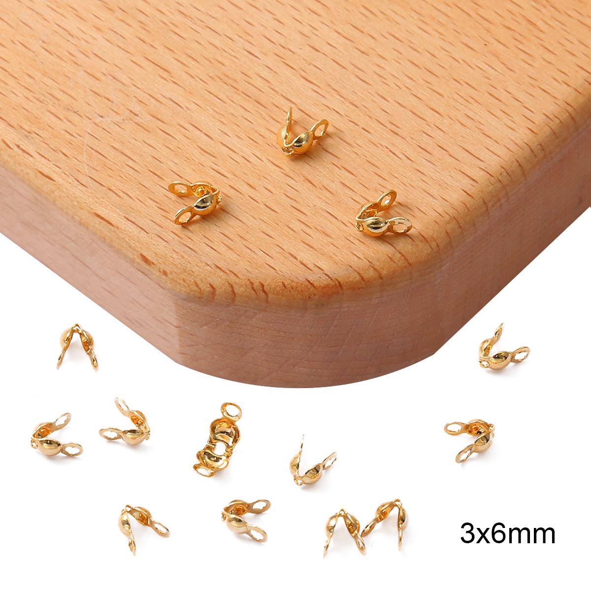 

10/20 шт медные застежки на пуговицах для изготовления ювелирных изделий своими руками, ожерелья, браслета 3x6mm 10pcs золотой