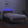 Maison Exclusive - Sommier à lattes de lit avec matelas LED Taupe 90x200 cm Tissu