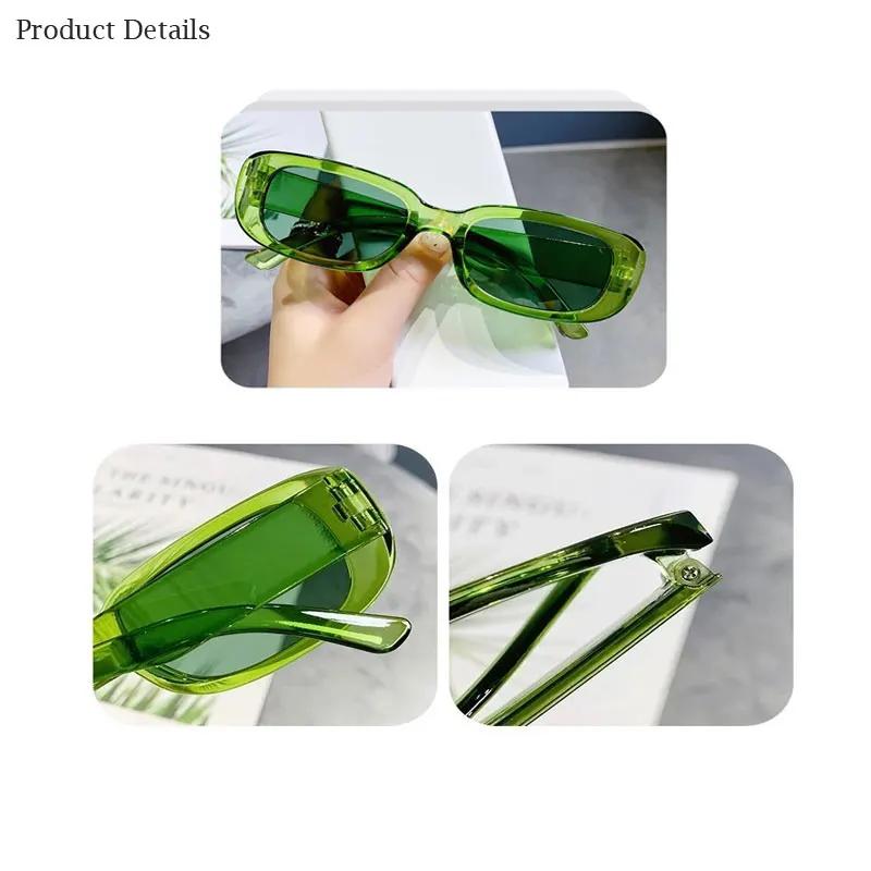 Small Rectangle Sunglasses Women Oval Vintage Brand Designer Square Sun Glasses For Women Shades Female Eyewear Anti-glare