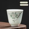 1 Pcs Chinese Handmade Ceramic Teacup Exquisite Hand-painted Flowers Tea Bowl Meditation Cup Porcelain Tea Set Master Cup