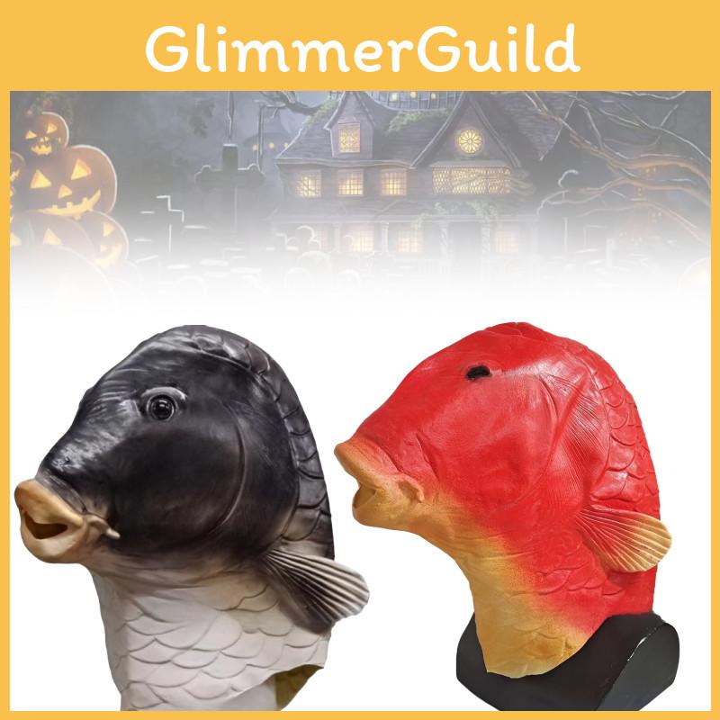 Eye-catching Goldfish Head Mask Vibrant Latex Material Perfect For Diy Projects And Festive Occasions
