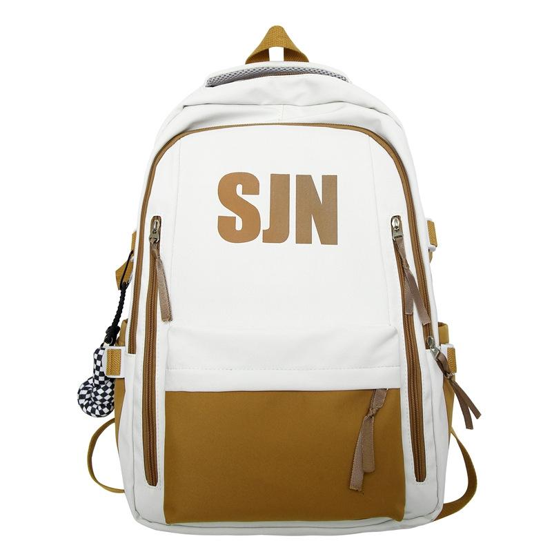 Schoolbag American retro college student ins backpack female, large capacity high school student junior high school student schoolbag computer