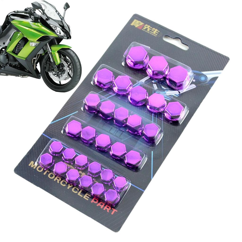 Motorcycle Screw Caps Set of 30 5 Colors Motorcycle Head Screw Cover Bicycle Engine