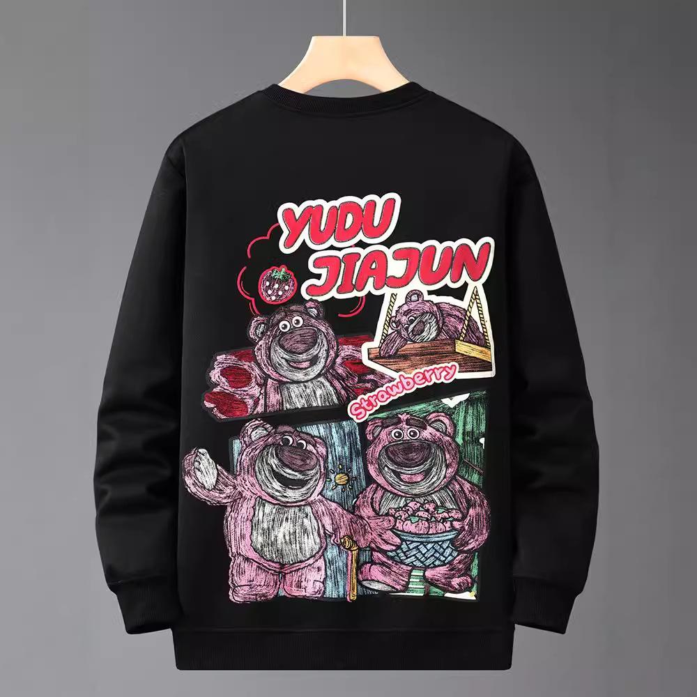 2024 Men's Plus Size Trendy Sweatshirt - Spring & Autumn Loose Fit, Oversized Style