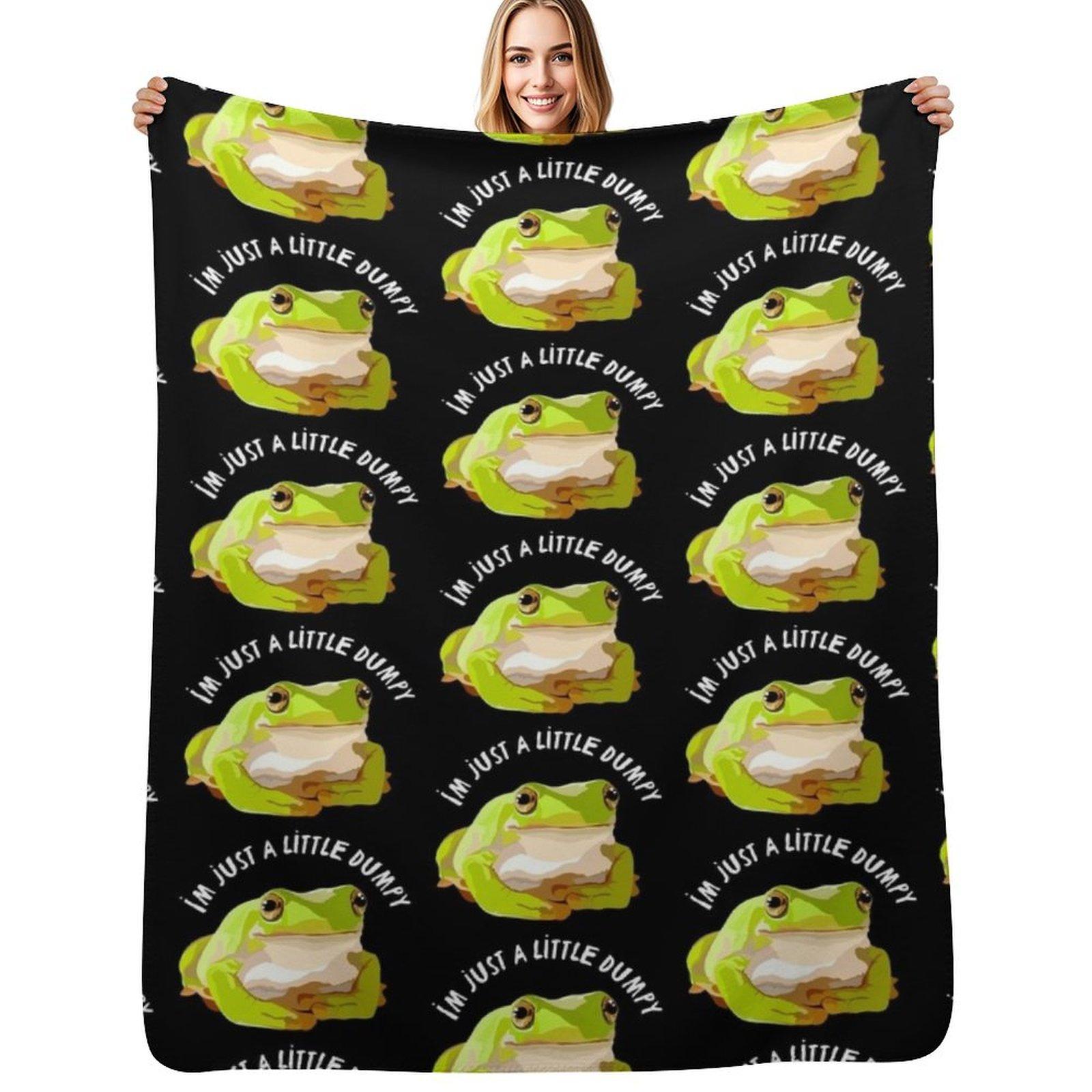 

W is for Whites Tree Frog Im A Little Dumpy Throw Blanket Stylish Couch Blanket for Home Living Room 102x76cm(40x30in)