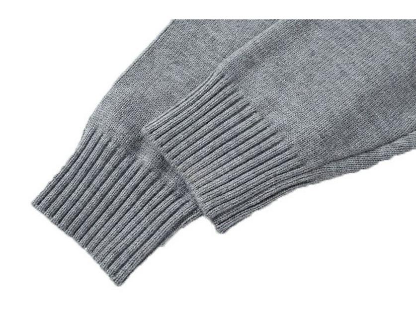 Men's Thick Woolen Hooded Pullover Sweater Coat - Solid Color for Autumn/Winter