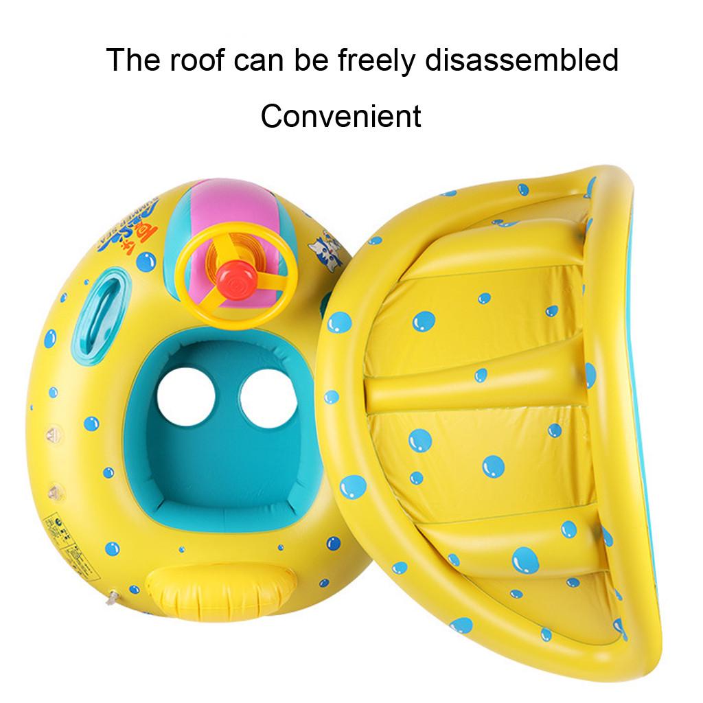 Sunshade Baby Kids Float Seat  Inflatable Swim Swimming Ring Pool Water 