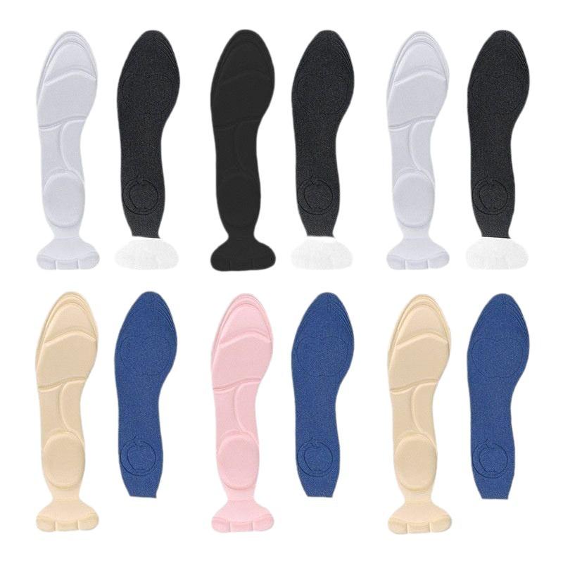 2-in-1 Breathable Non-Slip Massage Heel Sticker with Shock-Absorbing Sponge Insole, Sweat-Absorbing, 5D Design