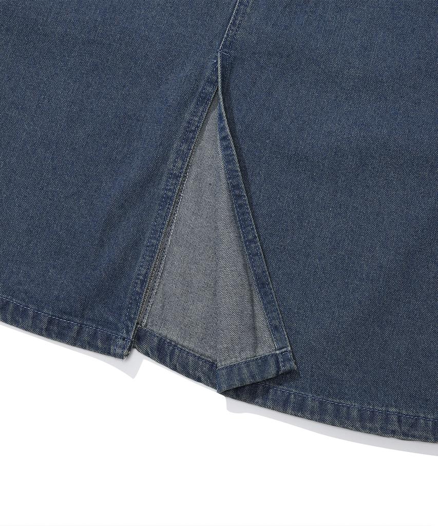 Columbia University M-Label Belted Denim Long Skirt Midnight Jeans