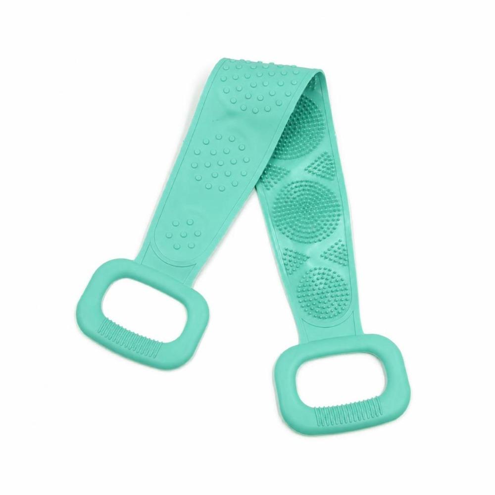 Soft Bath Towel Spa Massage Skin Exfoliating Back Scrubber Dual Sided Bath Belt Silicone Bath Brush