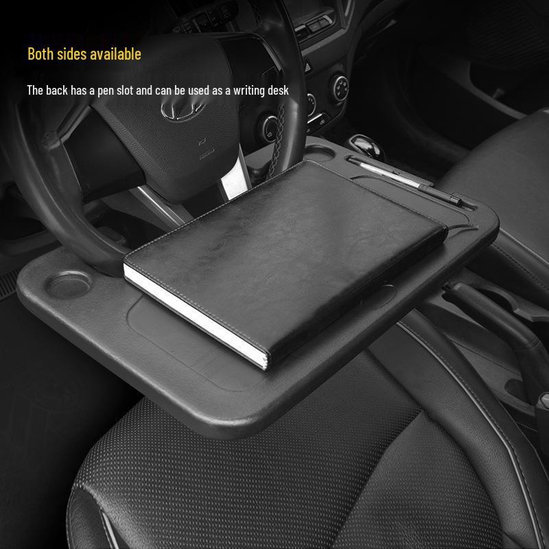 Portable Car Steering Wheel Tray for Laptops & Snacks