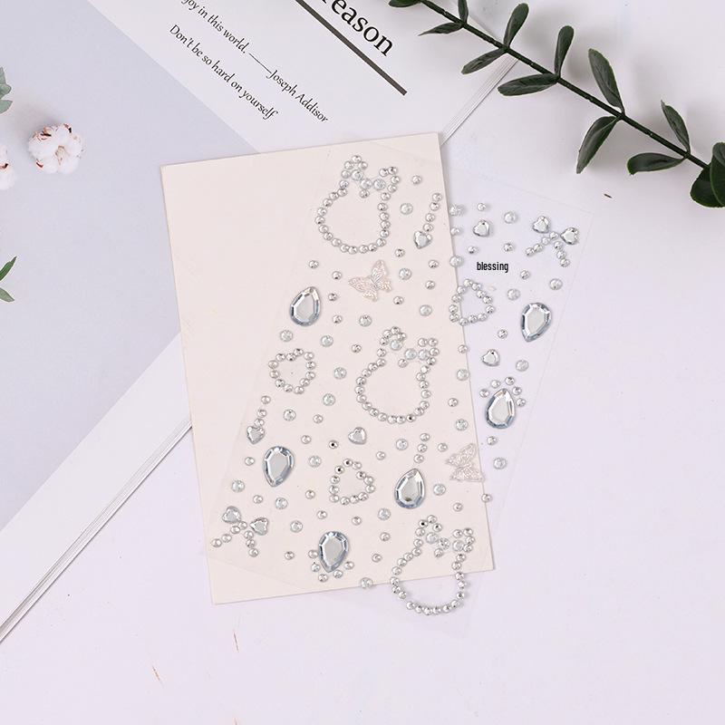 

Colorful Rhinestone Face Stickers for Concerts, Festivals, and Children s Stage Makeup 9.5x15 cm