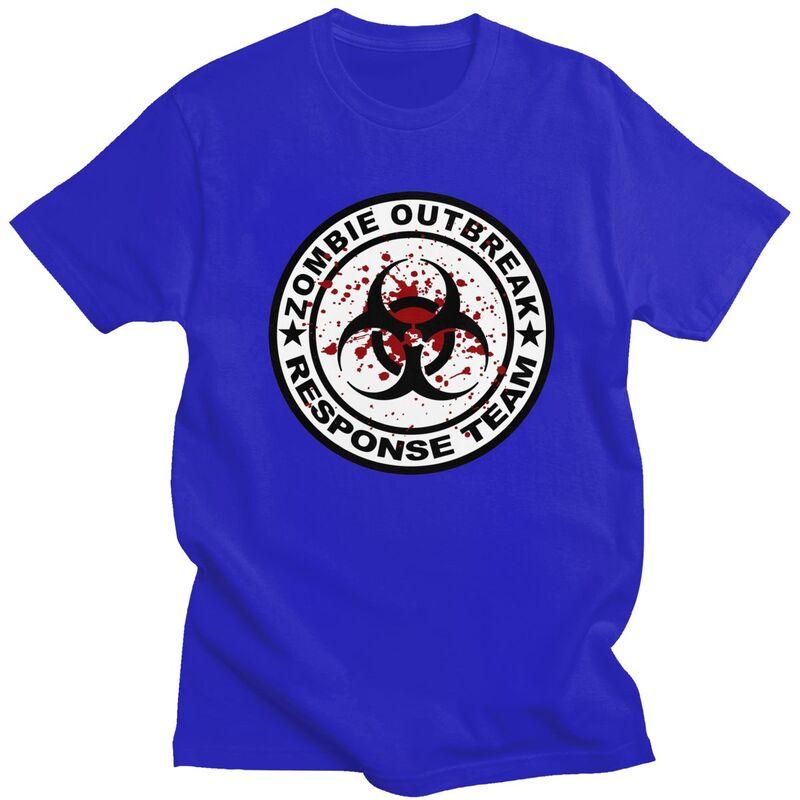 Custom Zombie Outbreak Response Team T Shirts for Men 100 Cotton Tees Tshirts ShortSleeve Tshirt Clothing