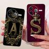 For Xiaomi Poco F7 Pro 5G Case Cover Transparent Luxury Crown A-Z Letters 2D Flat Pattern Soft Casing 24117RK2CG