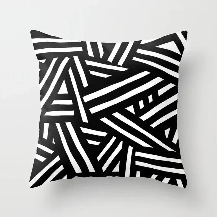 Orange Throw Pillow Covers For Home Sofa Chair Decorative Pillow Covers Medieval Geometric Cushion Covers