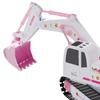 1:24 Scale RC Excavator Toy for Kids and Adults - Pink Remote Control Construction Vehicle