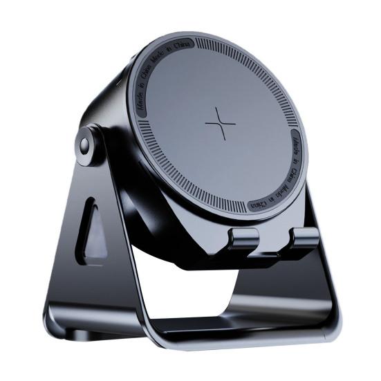 5-in-1 Sensor Bluetooth-compatible Speaker with Phone Holder Auto Play & 8 Color Lights Speaker Wireless Charging Adjustable Stand