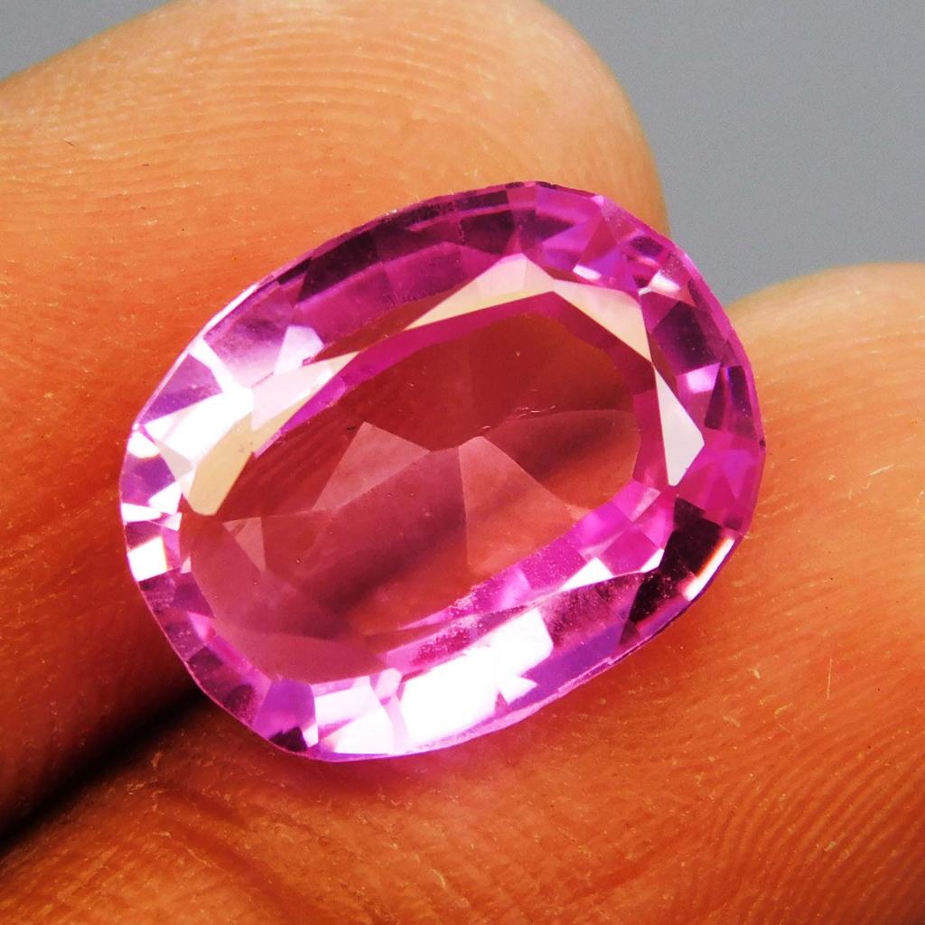 Natural Pink Sapphire Loose Gemstone 7.25 Ct Oval Cut September Birthstone for Gem Collections