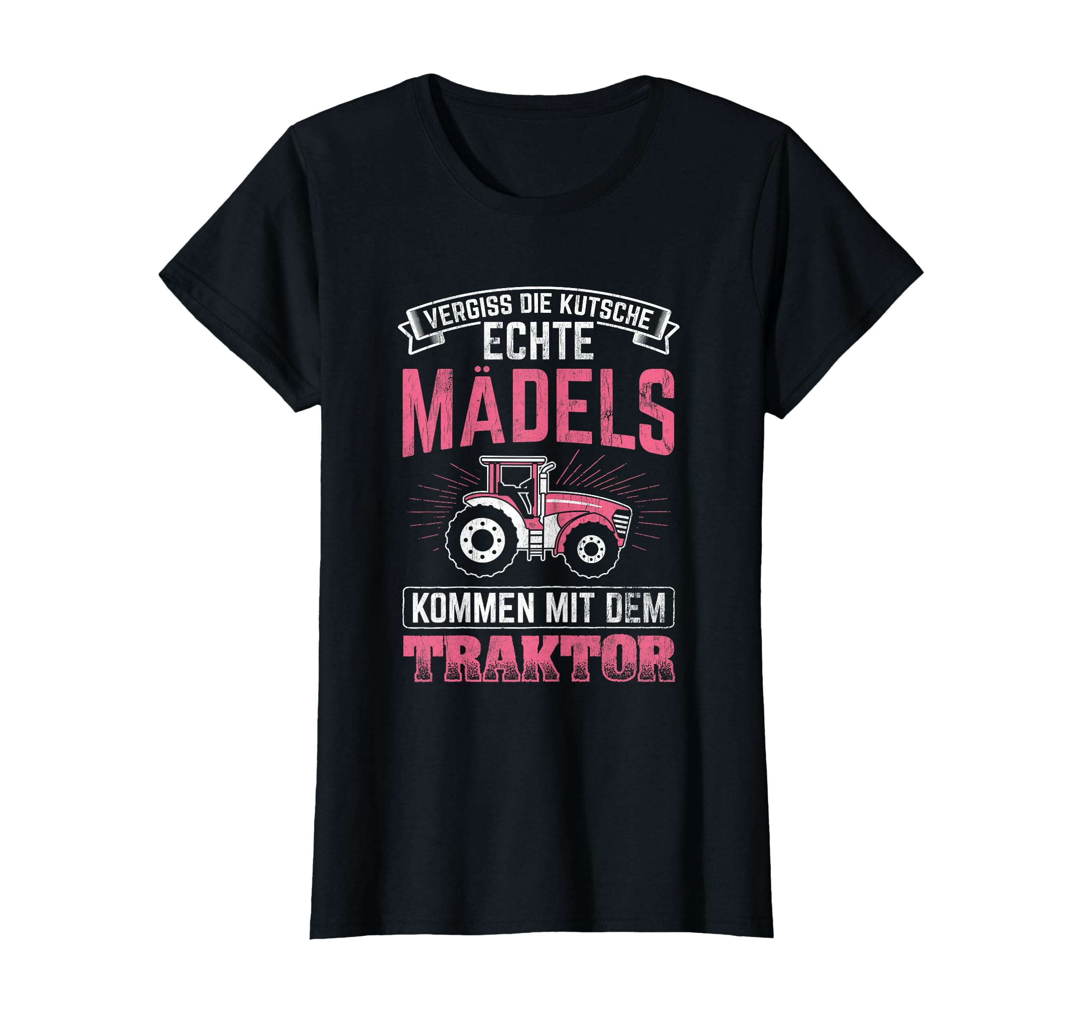 

Real Girl with Tractor Farmer Tractor T-Shirt