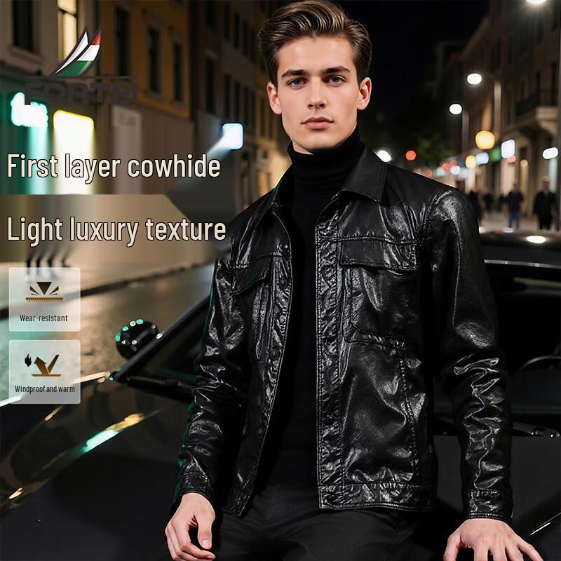 

Futing Мужская Модная Куртка из Коровьей Кожи с Масляной Восковой Пропиткой XL