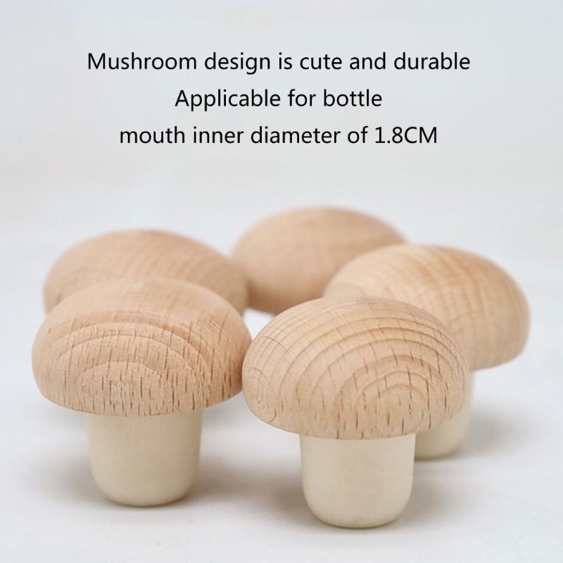 50 Pieces Wood Wine Corks Wine Stopper T Shaped Stoppers Wine Bottle Stopper Wood Material Perfect Gift for Wine Lovers