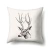 Polyester Pillowcase Automobile Decoration Home Printed Deer Pillowcase Waist Cushion Cover Car Cushion Head Cushion Cover