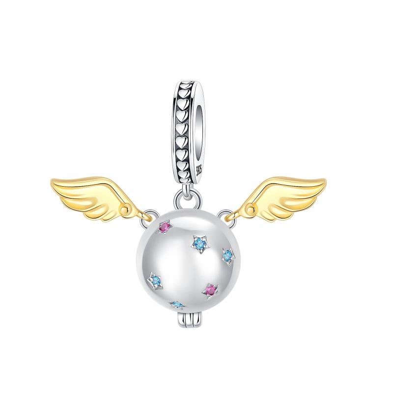 New Copper Angel Wing Charms Heart Bird Pig Pendants Fit Original Bracelets Necklaces Womens Fine Diy Jewelry Gifts