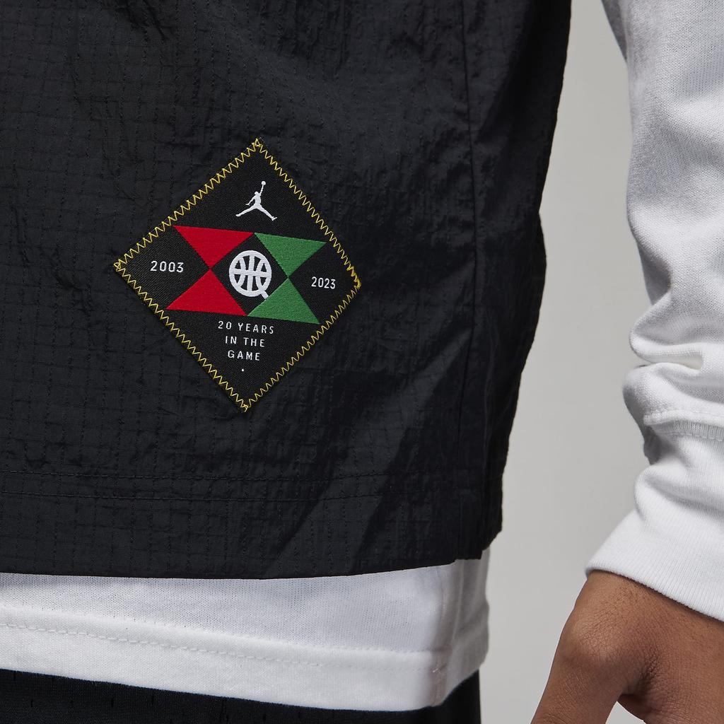 Jordan Quai 54 Logo Print Square Neck Short Sleeve Shirt Men Tops Black FJ6989-010