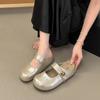Fashion 2025 High Quality and Fashionable  Slippers Women's New Spring and Summer Round Toe Shallow Mouth Flat Heightened Flat Shoes