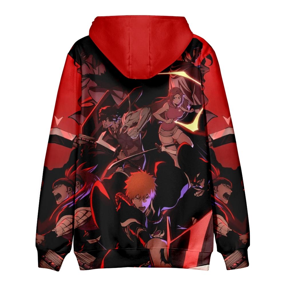 Unisex BLEACH Anime Hoodie Sweatshirt Cartoon Printed Streetwear Hoodies for Couples Men Women