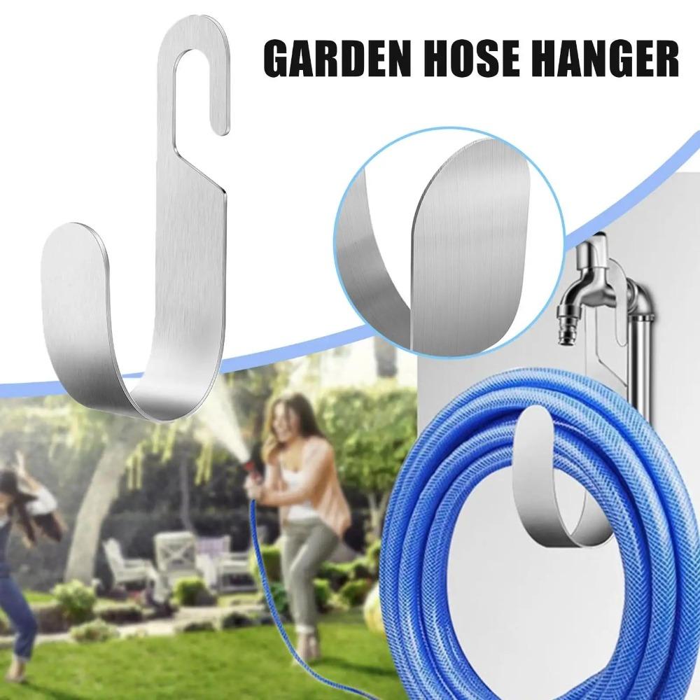 Stainless Steel Garden Hose Holder Heavy Duty Hose Storage Rack Hose Hanger  For Home Garden Yard