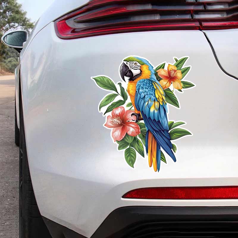 Mėlyno papūgos automobilio lipdukas Vinilinė decal vandeniui atspari galinio lango motociklo kemperio buferio sunkvežimio nešiojamojo kompiuterio dekoracija Y163