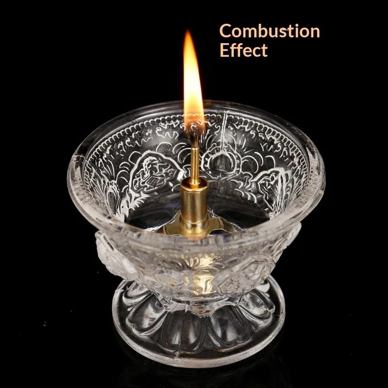 3Pcs Alloy Cotton Thread Oil Lamp Wick Tubes Replacement For Diy Lighting Burner