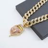 Big Mouth Tongue Out US Dollar Personalized Hip Hop Pendant Full of Diamonds Trendy Necklace for Men and Women Cuban Necklace