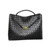 European and American fashion 2024 new woven bag large capacity versatile diamond cowhide tote bag casual shoulder handbag