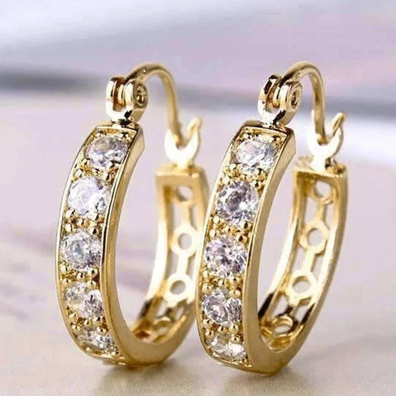 Exquisite Sweet Cool Street Pography With Zircon Inlaid Women'S Ear Buckle Shining Sweet Fashion Simple Accessories