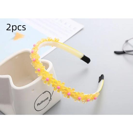 2pcs  Headbands New Face Wash Hairbands for Kids Girls Boutique Hair Hoop Handmade Headwear Hair Accessories