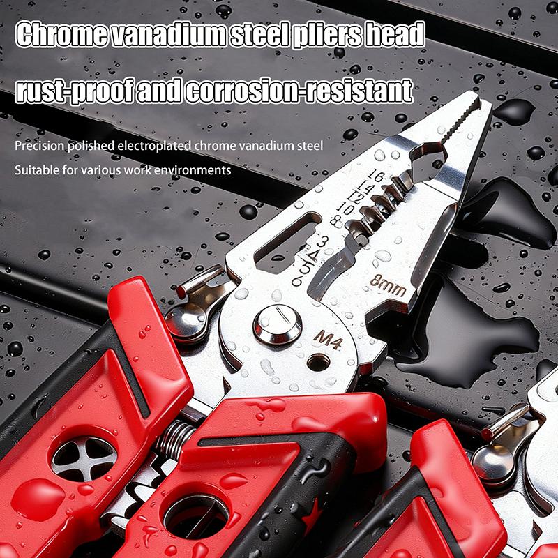 18 In 1 Multifunctional Wire Stripper Crimper Pliers Electrician Wire Crimper Peeler Pliers Labor-Saving Wire Cutting Tools