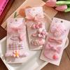 4-piece New Spring Pink Tulle Bow BB Clips for girls.Light Tulle Texture,sweet Pink-rose color,Korean style.Versatile for Bangs