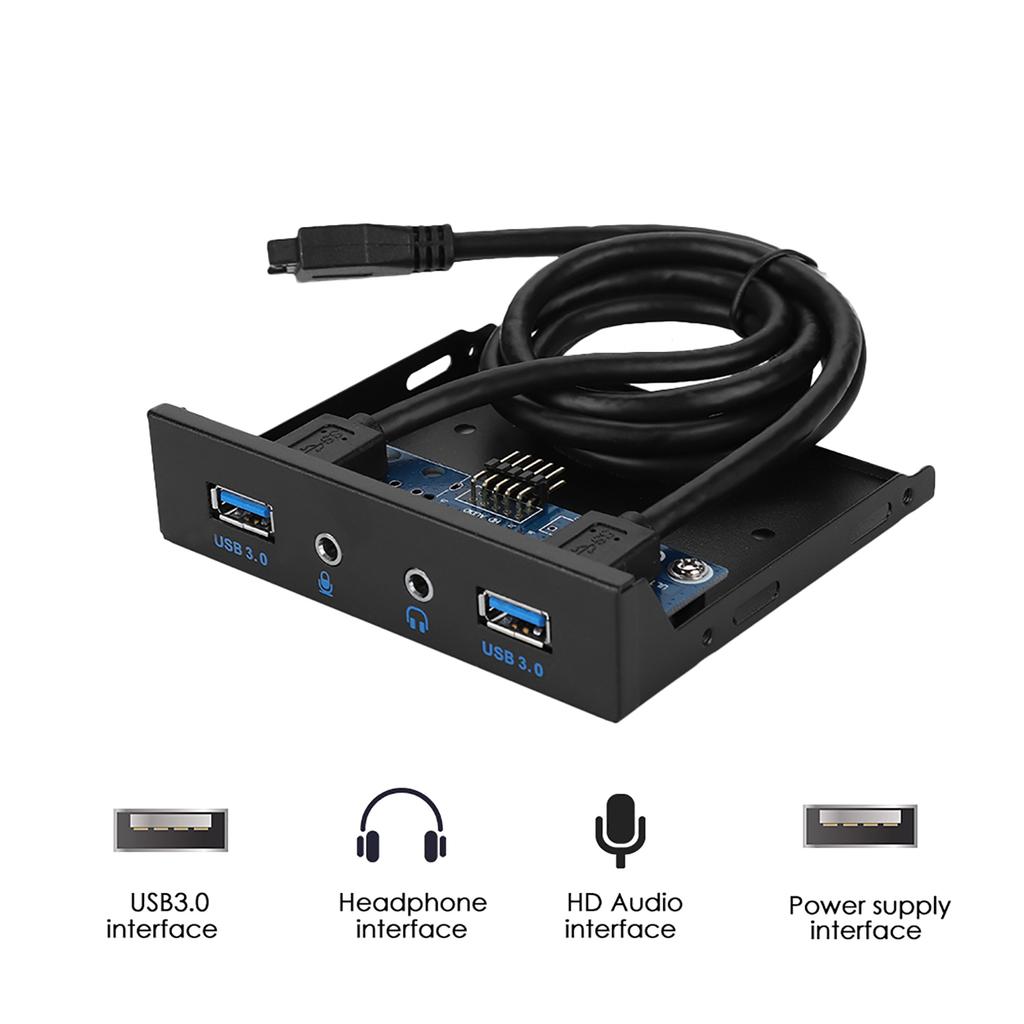USB3.0 AUDIO Floppy Front Panel 3.5inch 2 USB3.0 Interfaces with Mic Audio