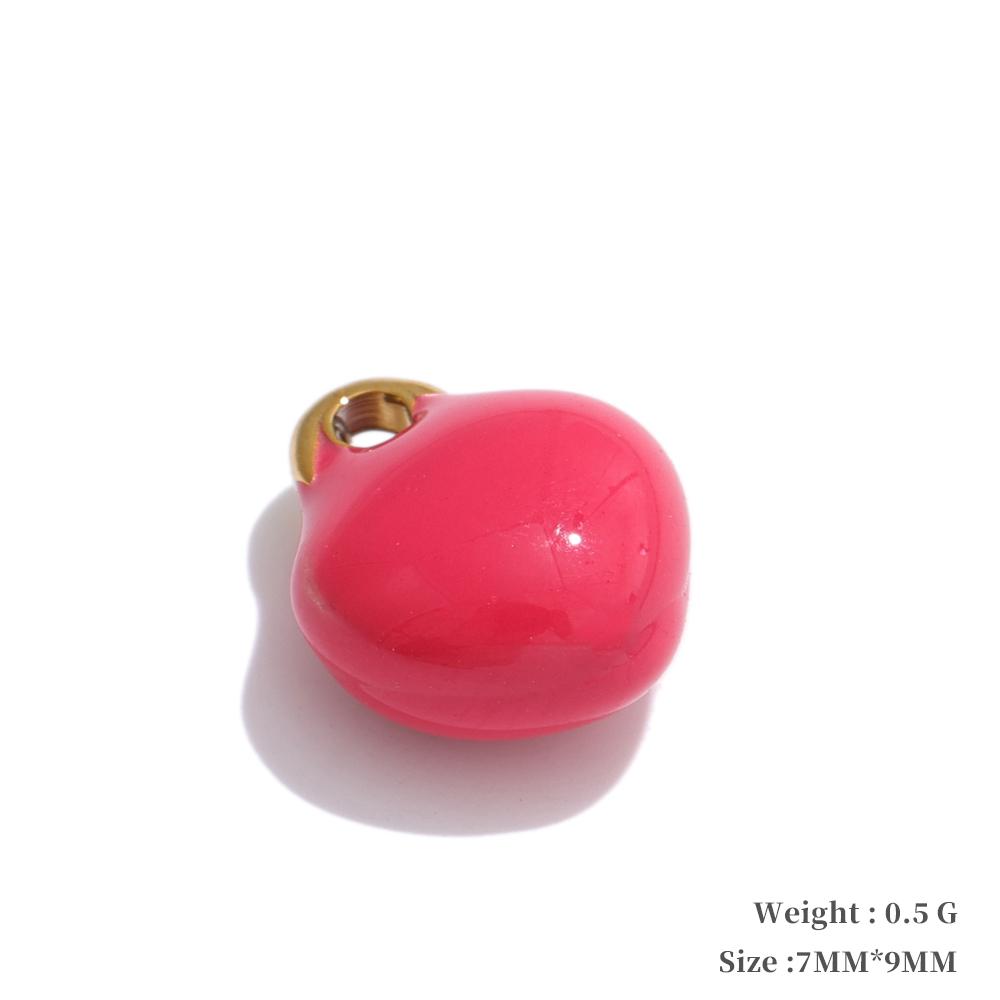 Yhpup Fashion Enamel Lemon Strawberry Heart Flower Gift DIY Accessories Making Necklace Bracelet Earring Stainless Steel Jewelry