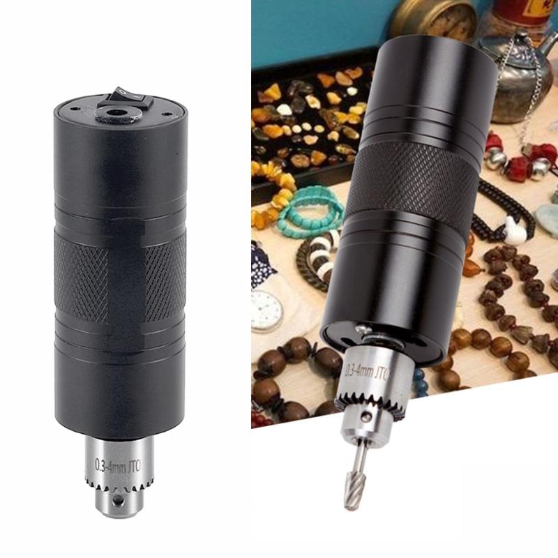 Mini-Handbohrmaschinen Tragbarer Gravierstift Bohren Schmuckwerkzeuge Mit Bohrer Verstellbarer Netzteiladapter