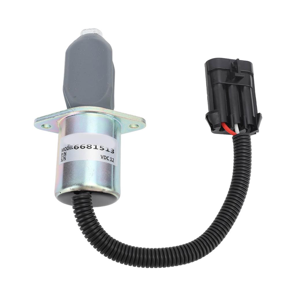 Elektromagnet vypínání paliva 6681513 DC 12V Náhradní elektromagnet zastavení paliva pro Bobcat Loade A220 450 453