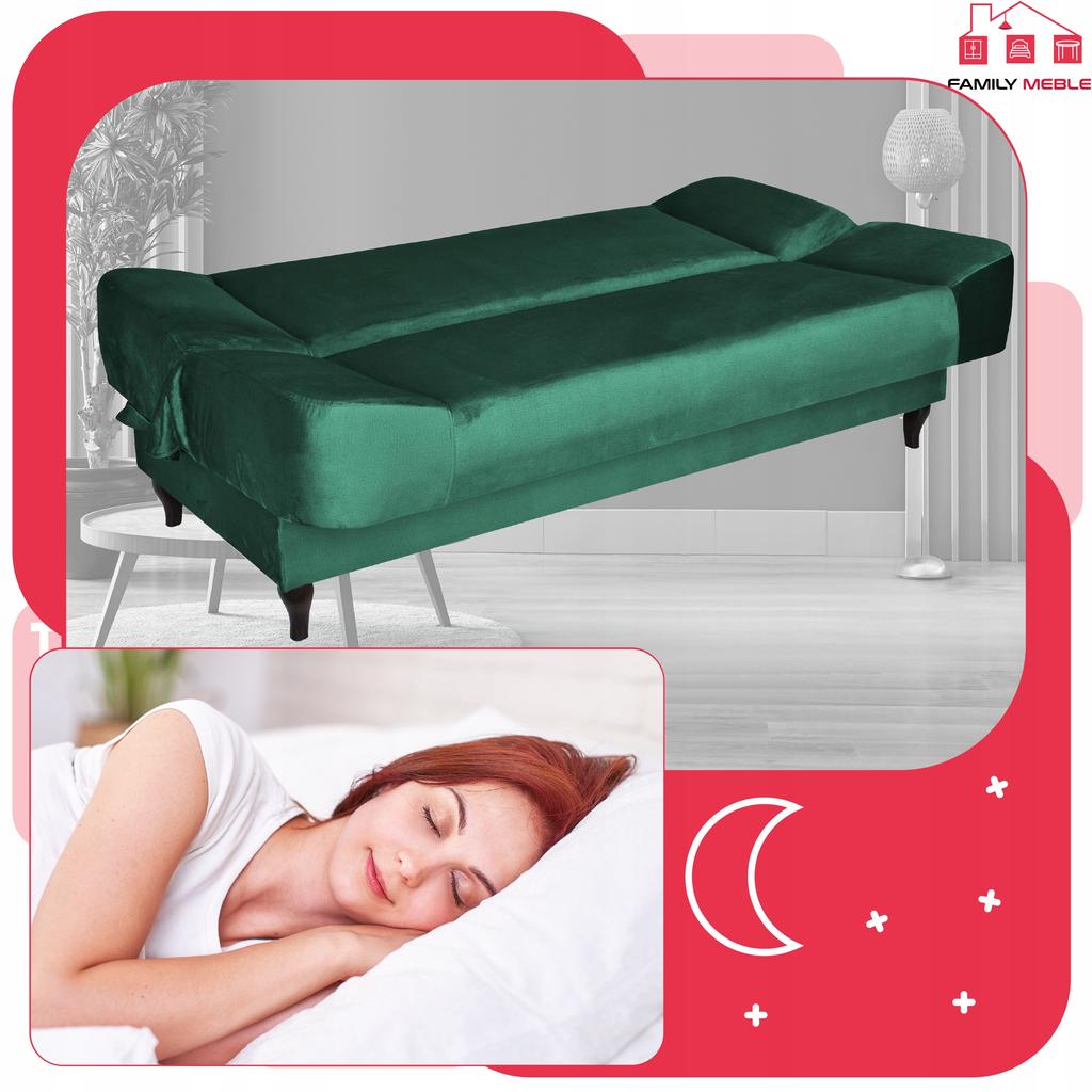 Sofa Sofa Sara Sofa Bed Bonell Bed Family Furniture Green
