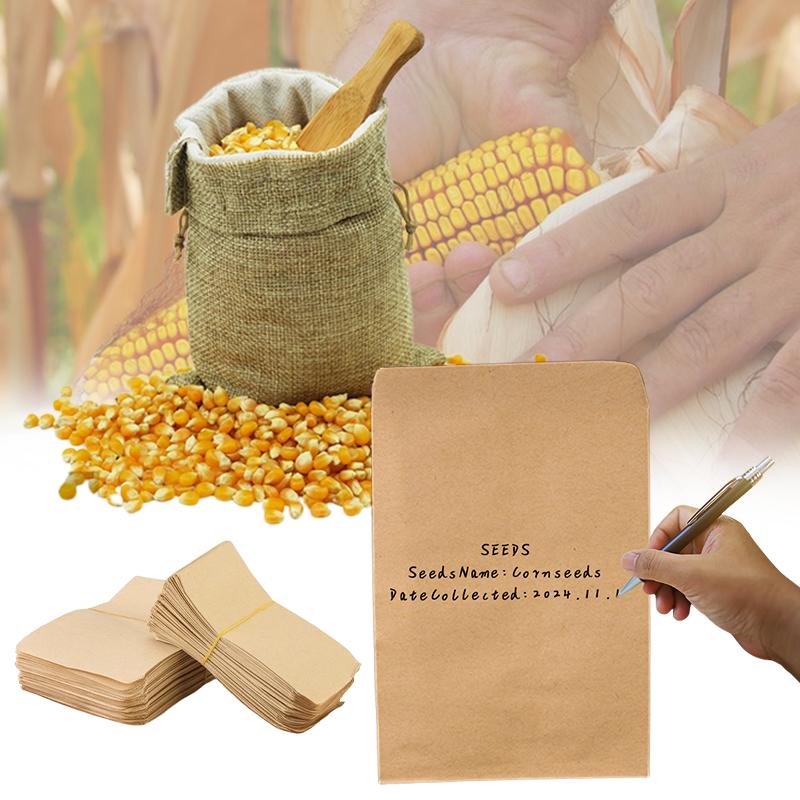 Kraftpapier Samentüten Garten Heim Aufbewahrungsbeutel Pollenisolationsbeutel 100 Stück Tauch-Samenbeutel Hybrid-Kraftpapier