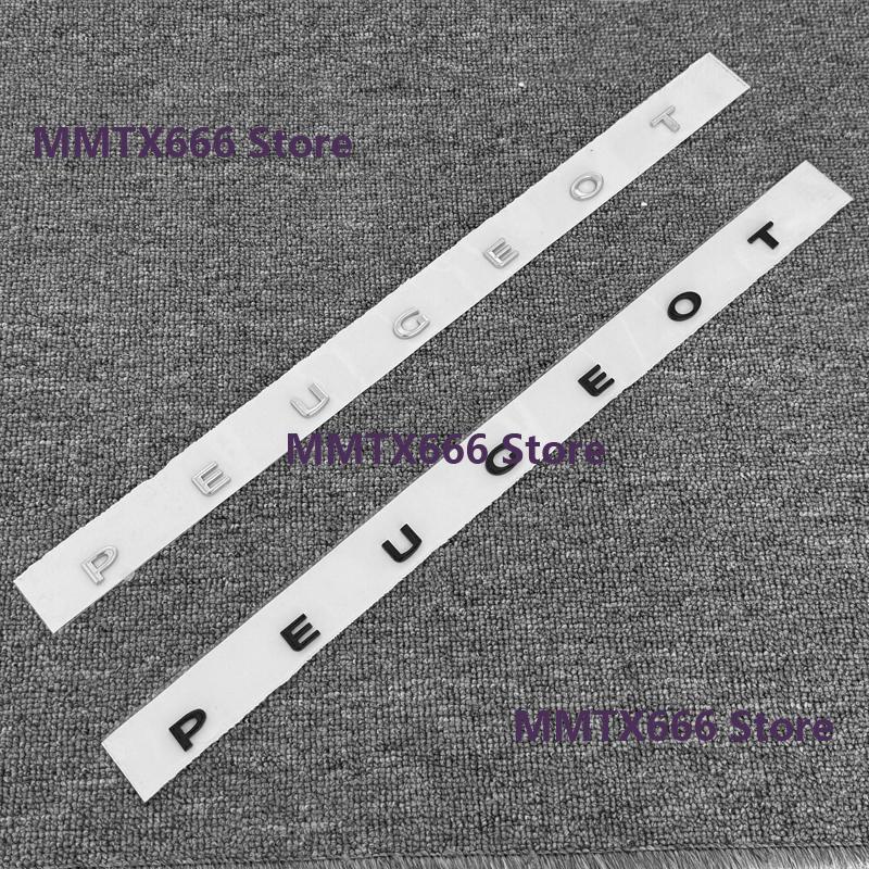 ABS black Car Tail Letter Emblem Sticker Rear Trunk L Badge for Peugeot 208 408 4008 GT 5008 307 508 206 207 301 3008 308 2008 207