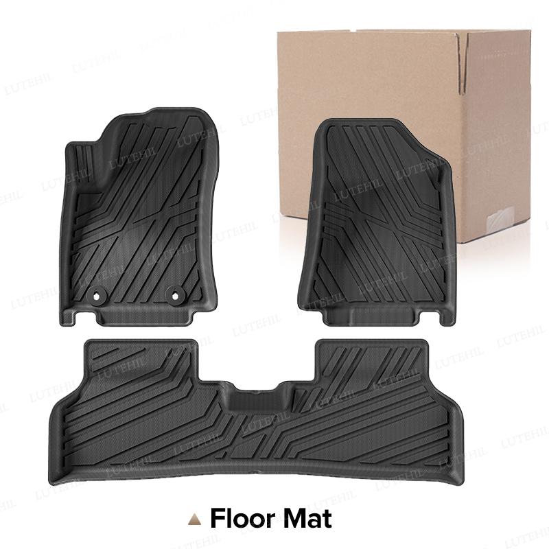 LUTEHIL All-Weather TPE Floor Mat Trunk Mat For Hyundai KONA Electric 2023-2024 Carpet Cover Automotive Interior Accessories