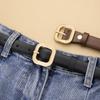 Simple Pu Leather Belt With Alloy Pin Fastener For Modern And Casual Attire