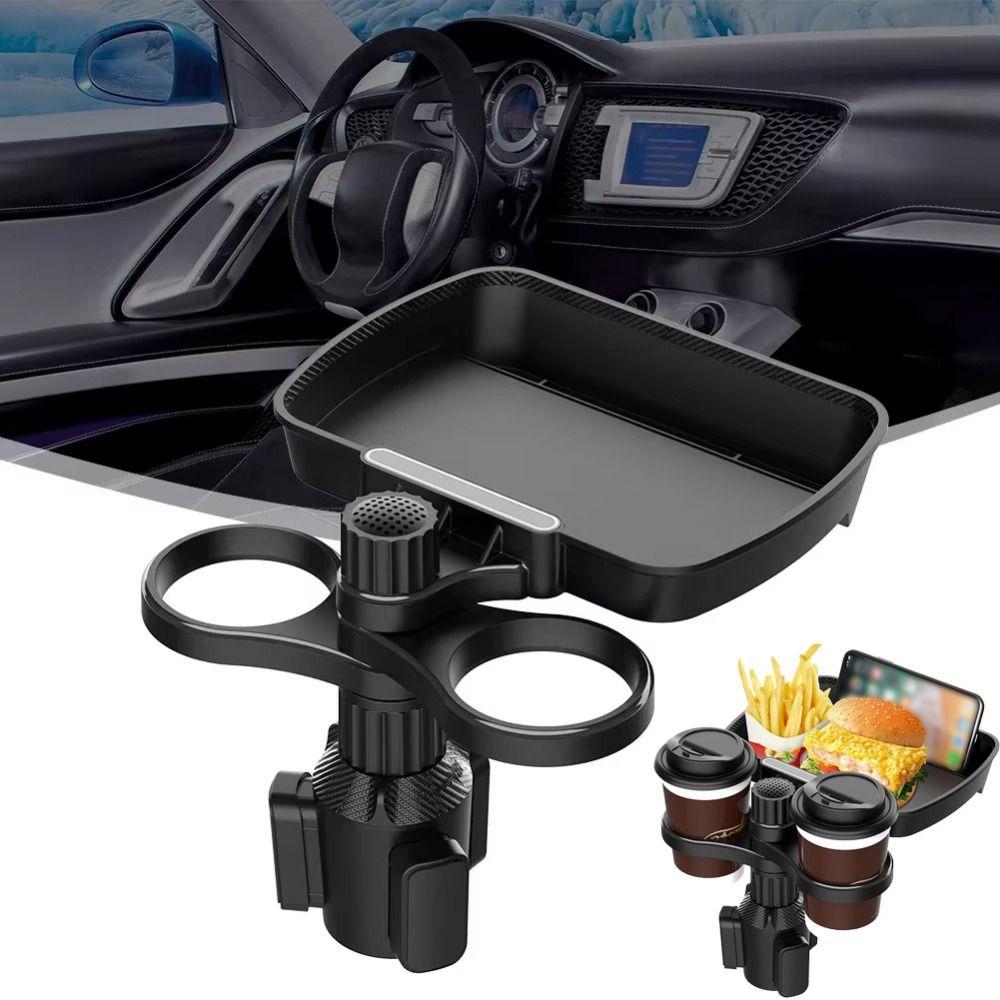 Detachable Design Car Cup Holder Expander 360° Rotation Vehicle Eating Tray Table  Car Accessories